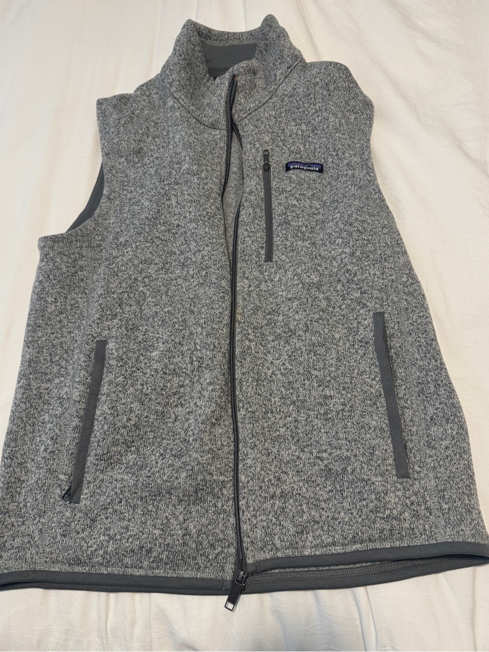 Patagonia Heather Gray Fleece Vest